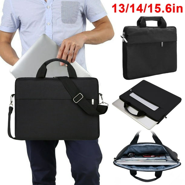 Laptop Shoulder Bag Black and White Elephant Carrying Handbag Briefcase Sleeve Case 13 Inch 